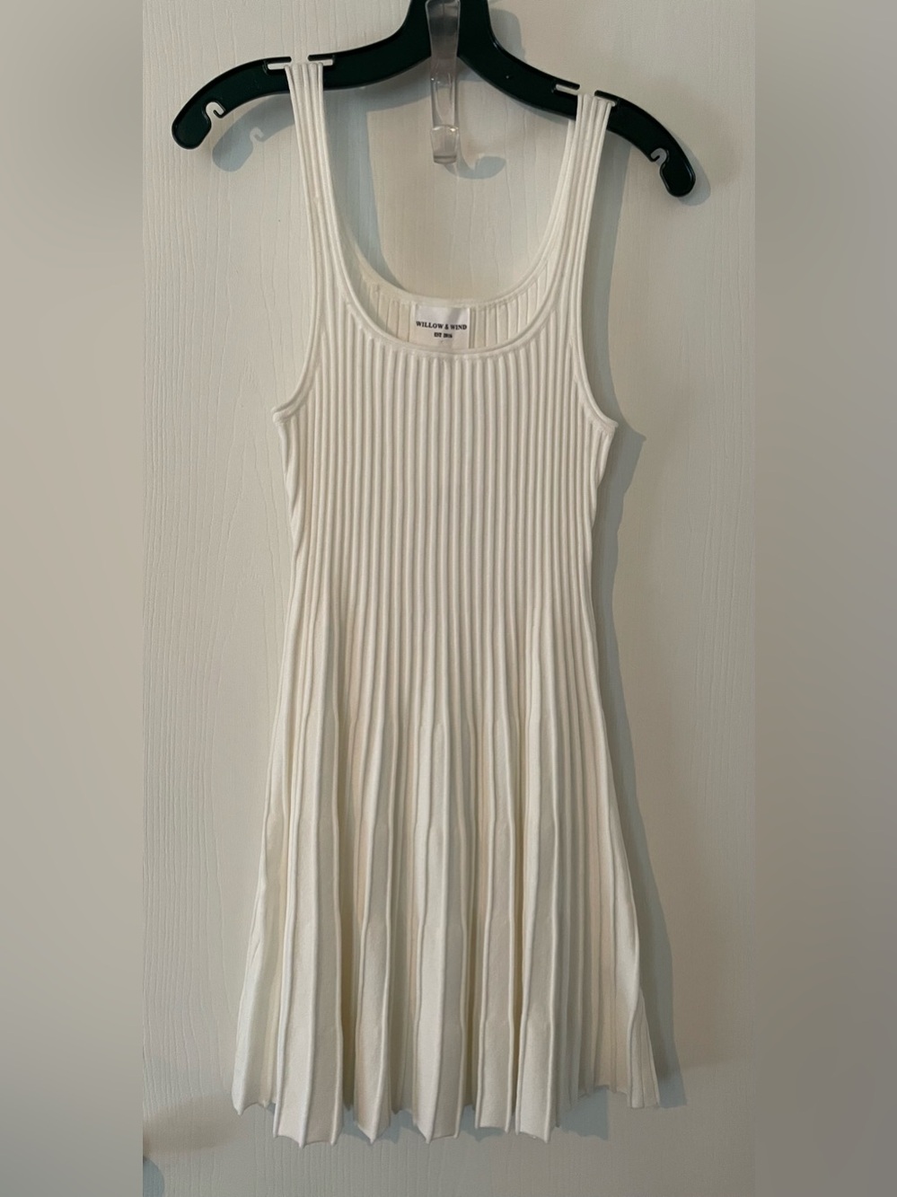 Willow & Wind White Ribbed Tank Sweater Dress Size Medium NWT